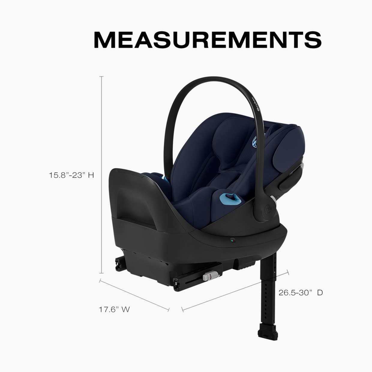 Cybex Cloud G Pro Comfort Extend Infant Car Seat - Ocean Blue.