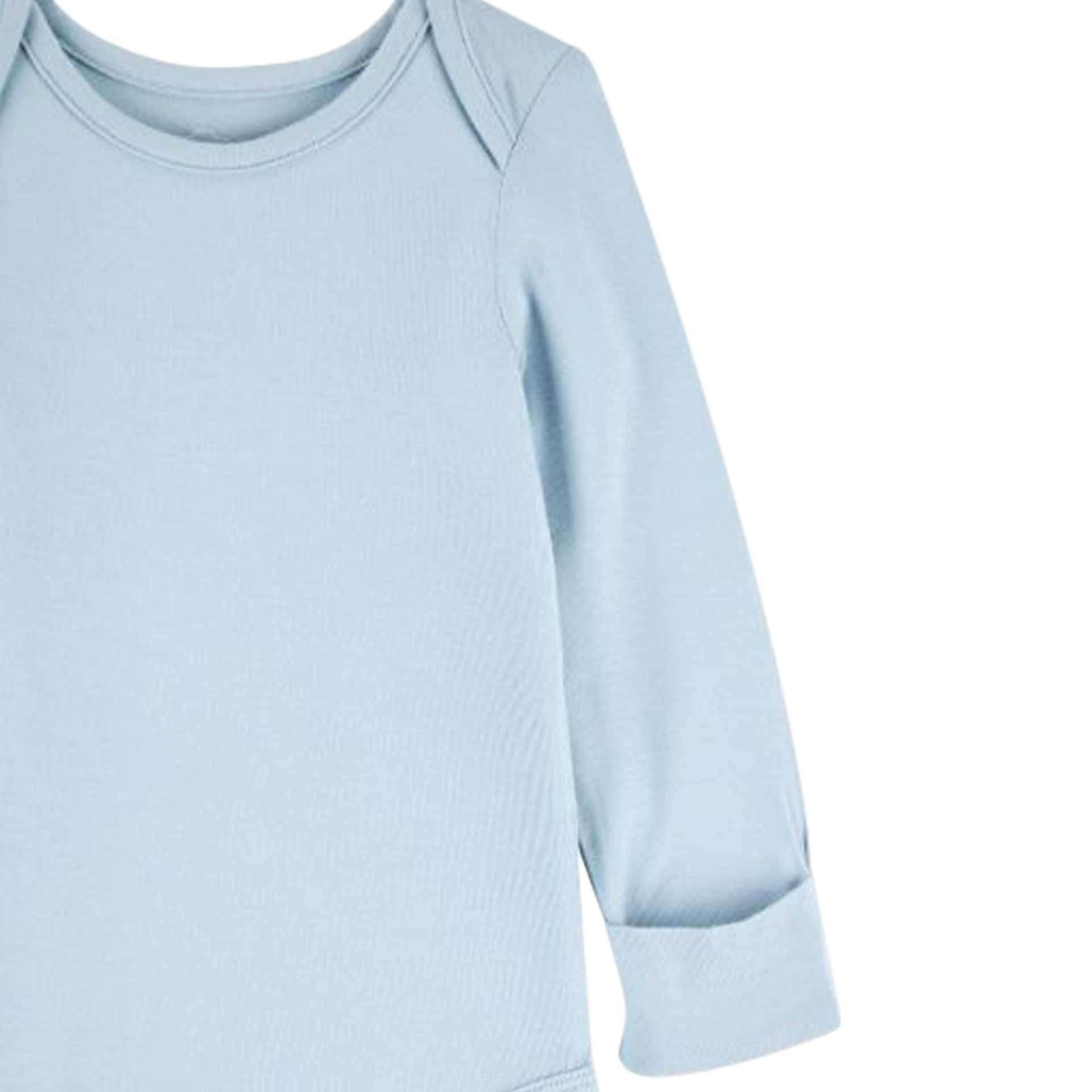 Carter's 2-Pack Long-Sleeve PurelySoft Bodysuits - Blue/Ivory, 3-6 M.