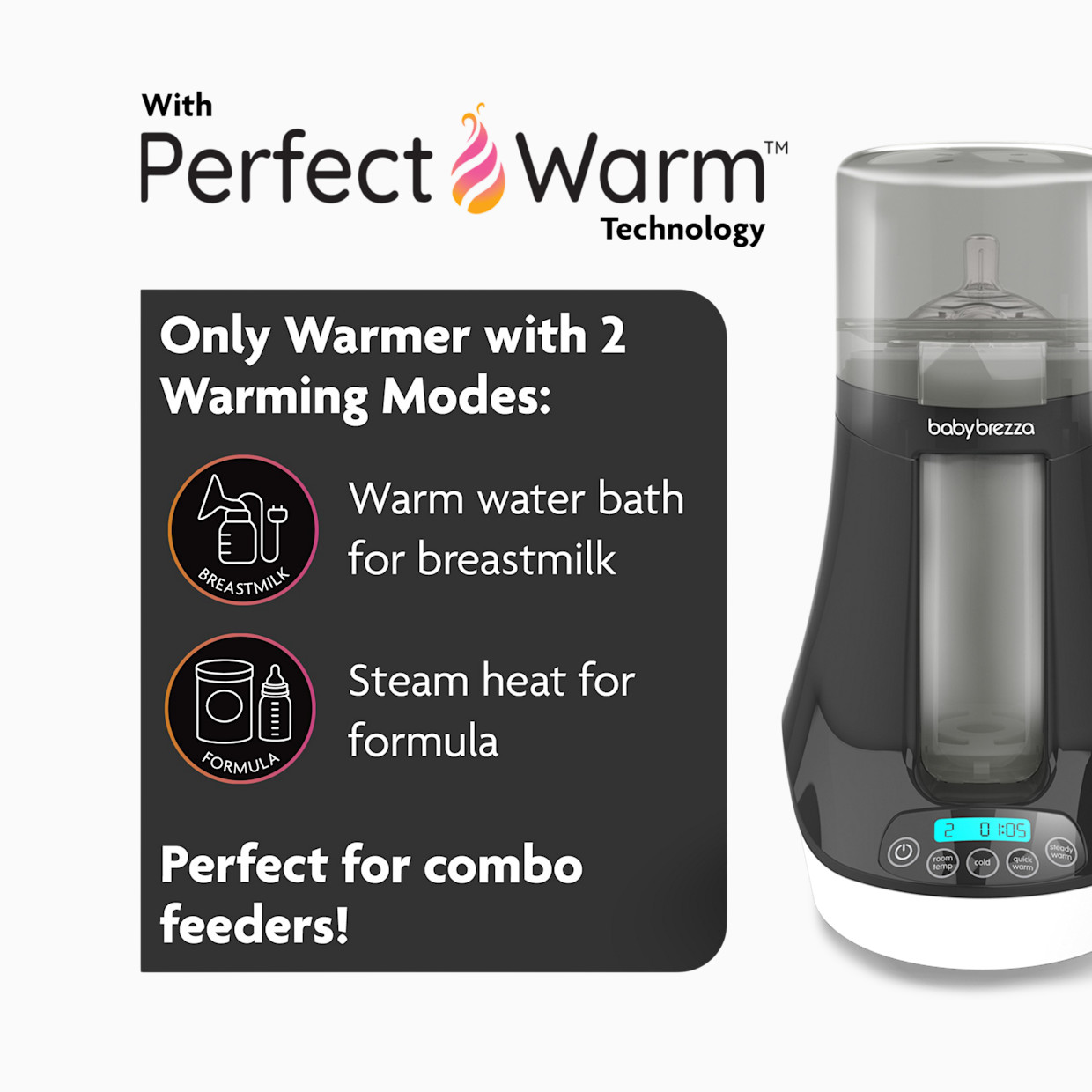 Baby Brezza Bottle & Breastmilk Warmer - Black.