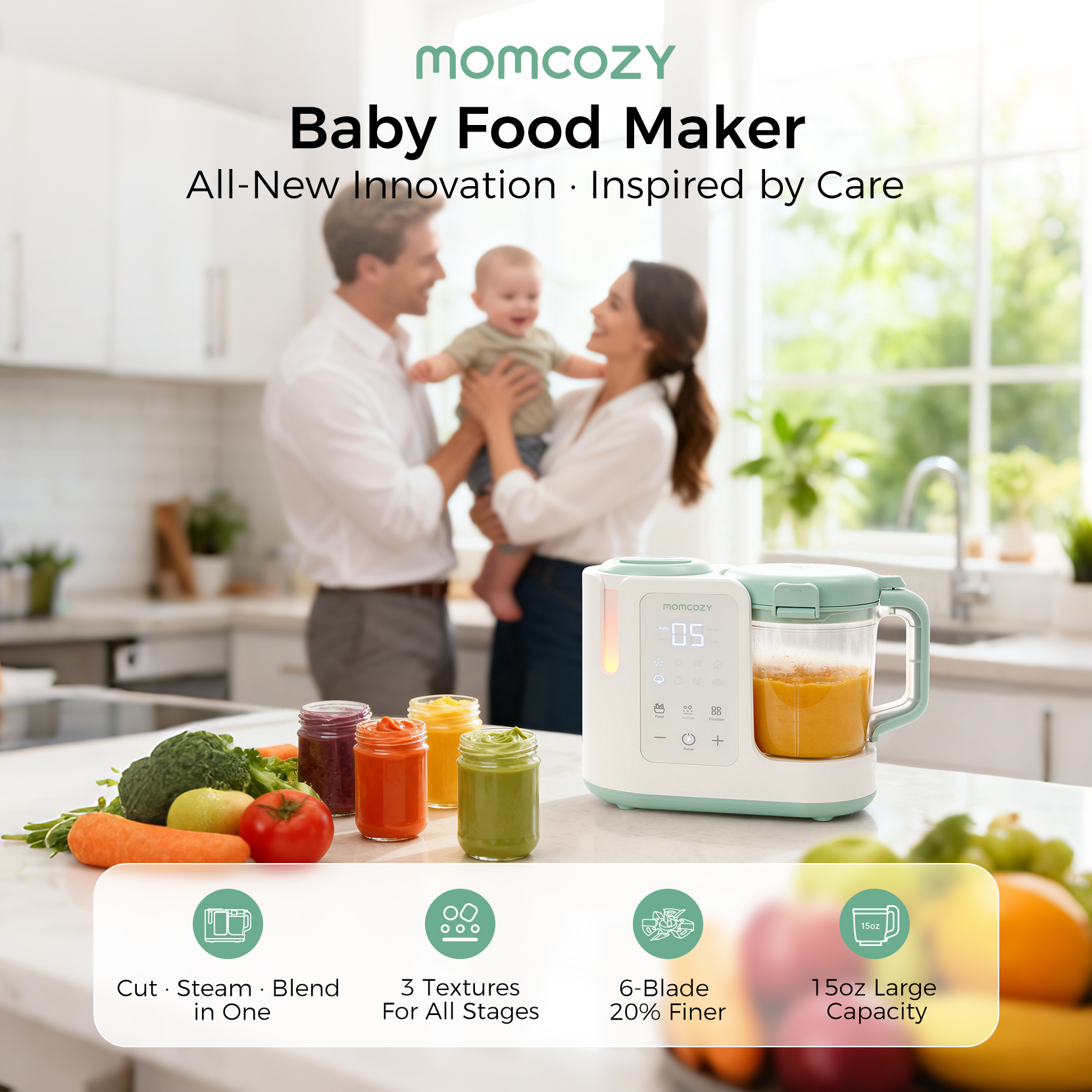 Momcozy Food Maker - Green.