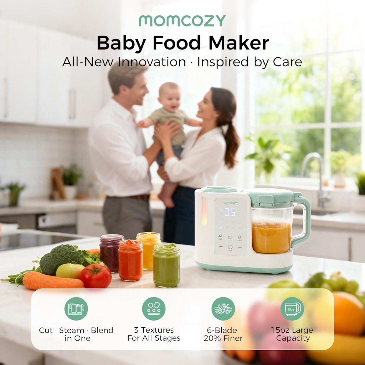 Momcozy Food Maker - Green.