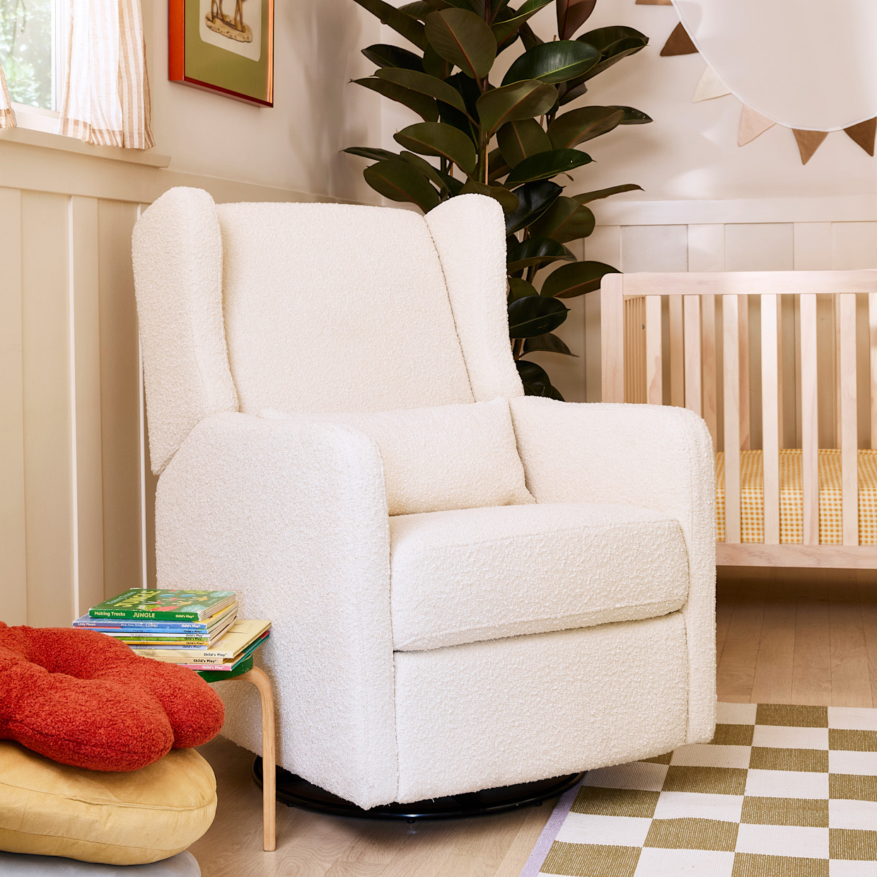Carter's by daVinci Arlo Recliner and Swivel Glider - Ivory Boucle.