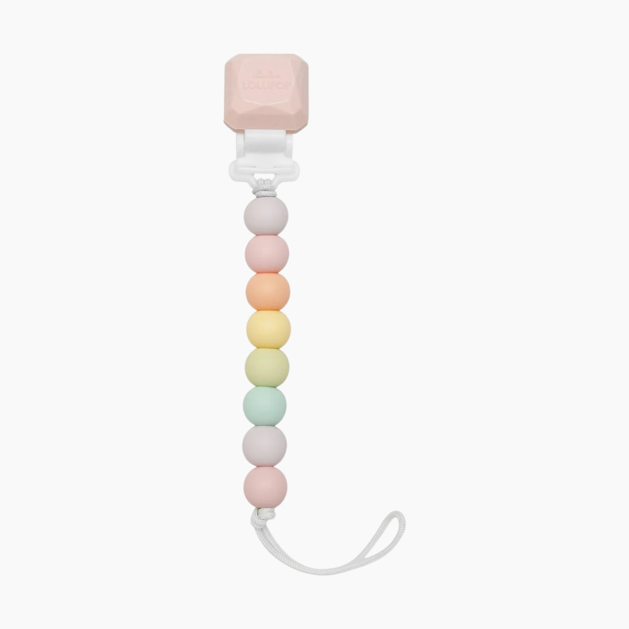 Loulou Lollipop Lolli Gem Silicone Pacifier Clip - Cotton Candy.