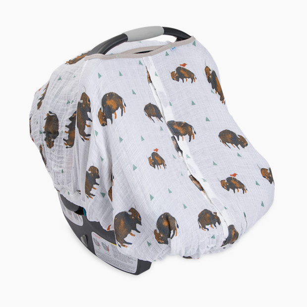 Little Unicorn Cotton Muslin Car Seat Canopy - Bison.