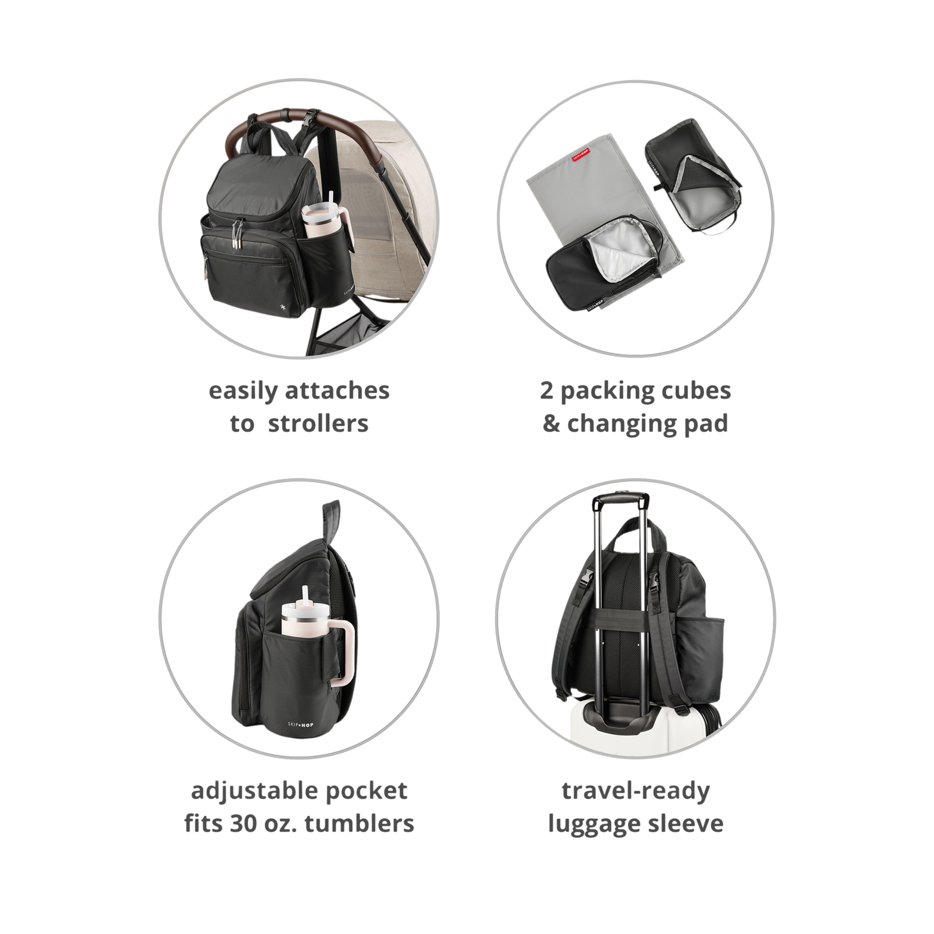 Skip Hop Forma Next Backpack Diaper Bag - Black.