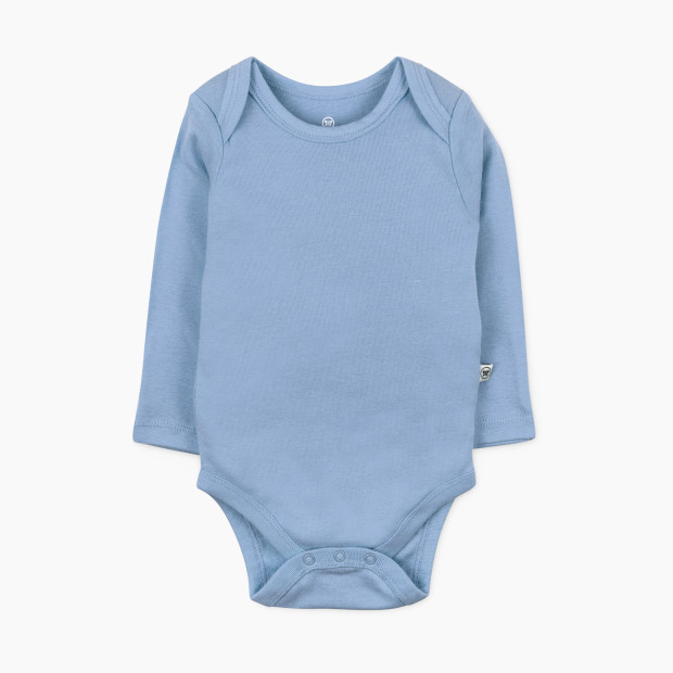 Honest Baby Clothing 10-Pack Organic Cotton Long Sleeve Bodysuits - Rainbow Gem Blues, 0-3 M, 10.