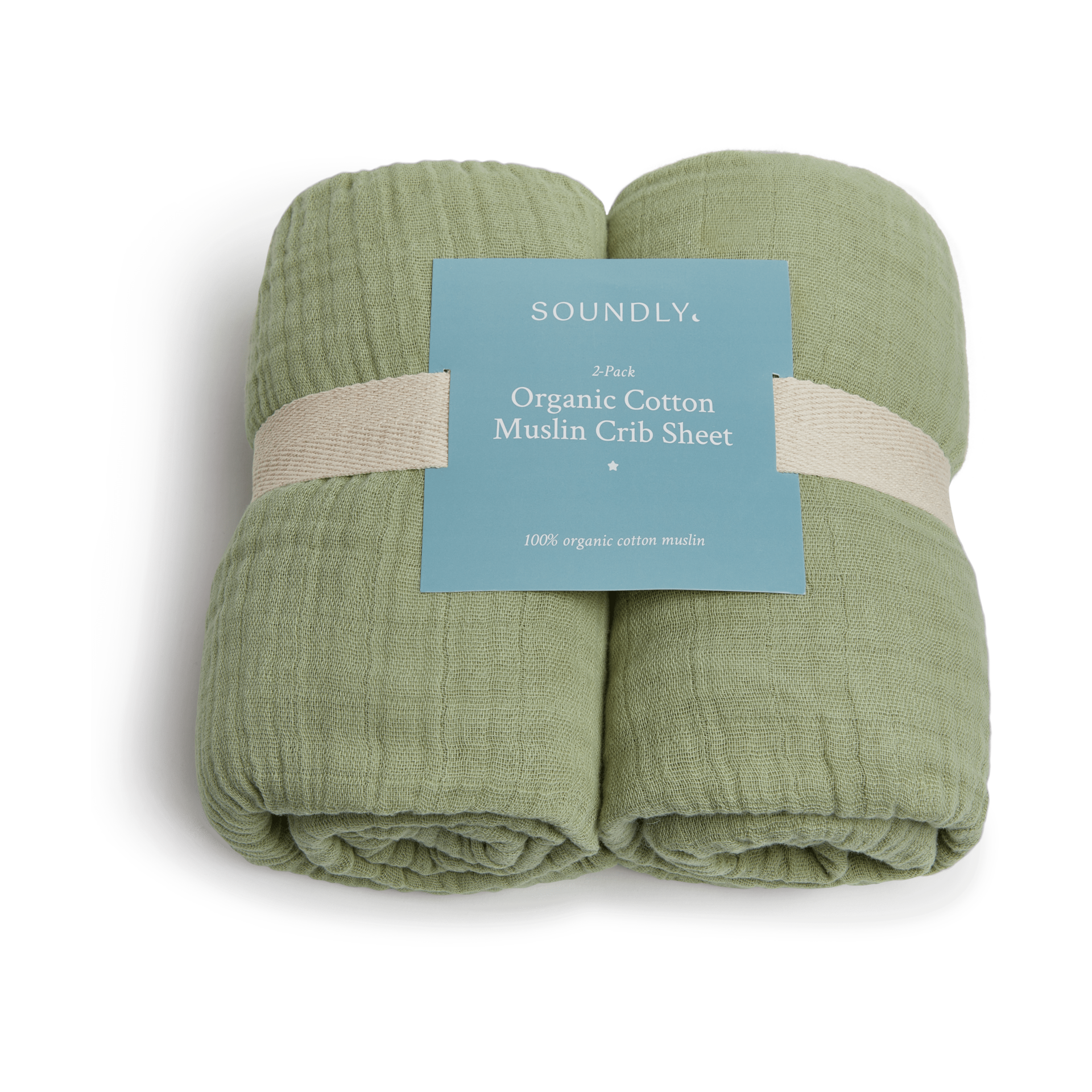 Soundly Organic Cotton Muslin Crib Sheet (2 Pack) - Reseda.