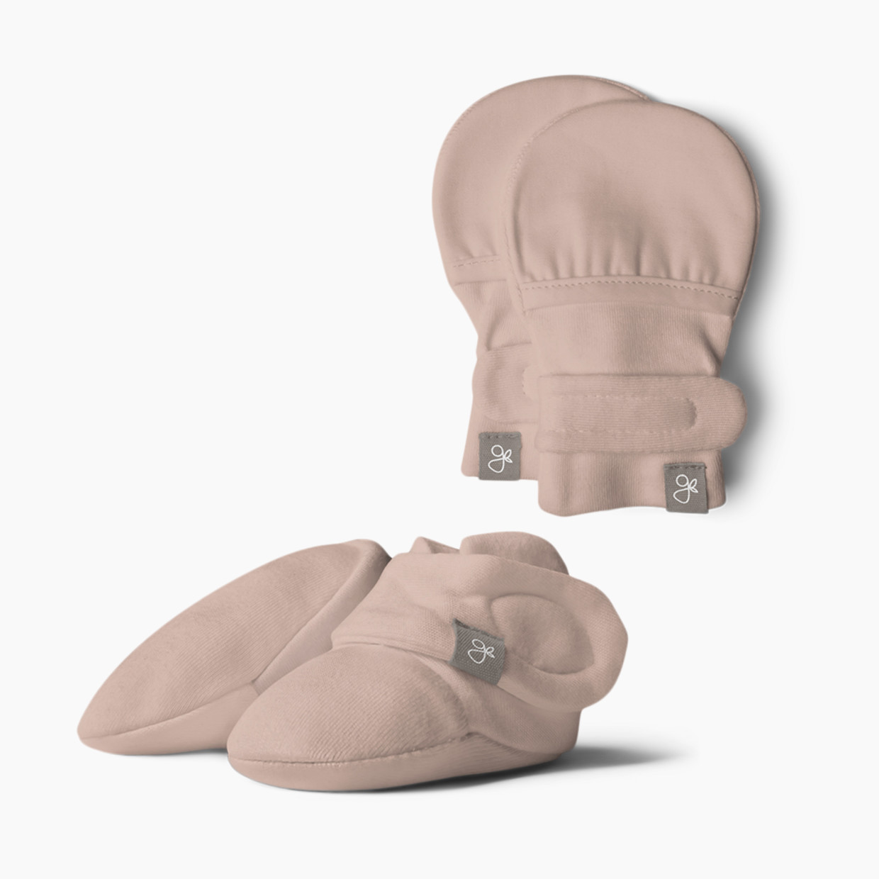 Goumi Kids Stay on Baby Mitts + Boots Bundle - Rose, 0-3 Months.