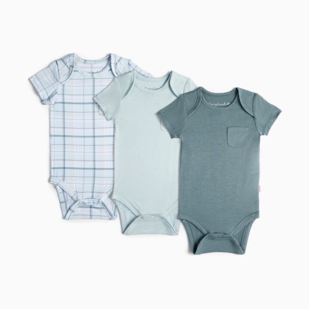 Tiny Kind Bamboo Viscose Bodysuit with Pocket (3 Pack).