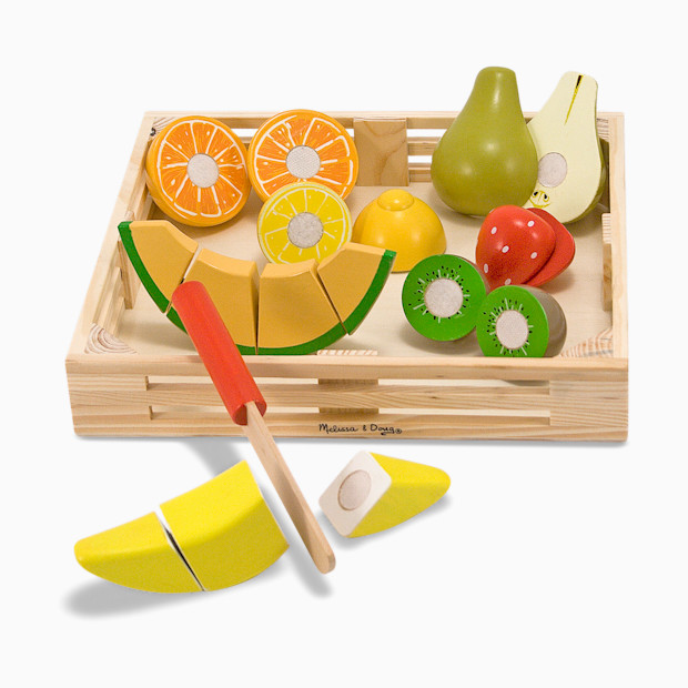 Melissa & Doug Cutting Fruit Set Wooden Play Food.