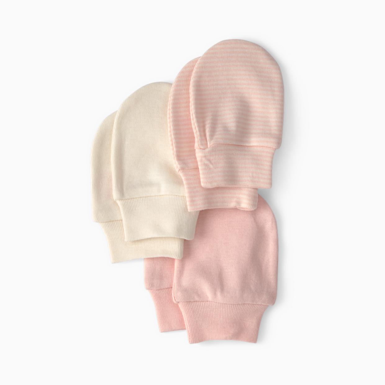 Carter's Mittens (3 Pack) - Pink/Ivory, 0-3 M.