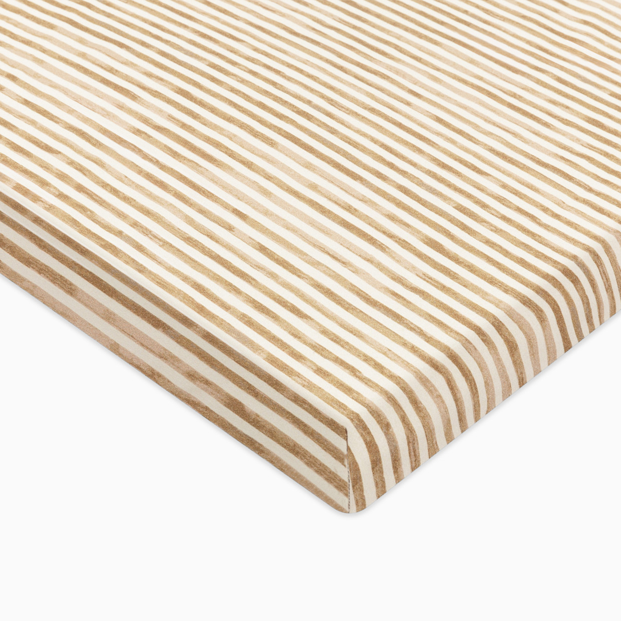 babyletto All-Stages Midi Organic Brushed Cotton Crib Sheet - Autumn Stripe.