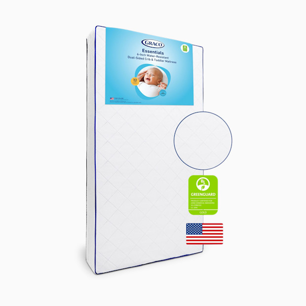 Graco Essentials 6-Inch Water-Resistant Dual-Sided Crib & Toddler Mattress.