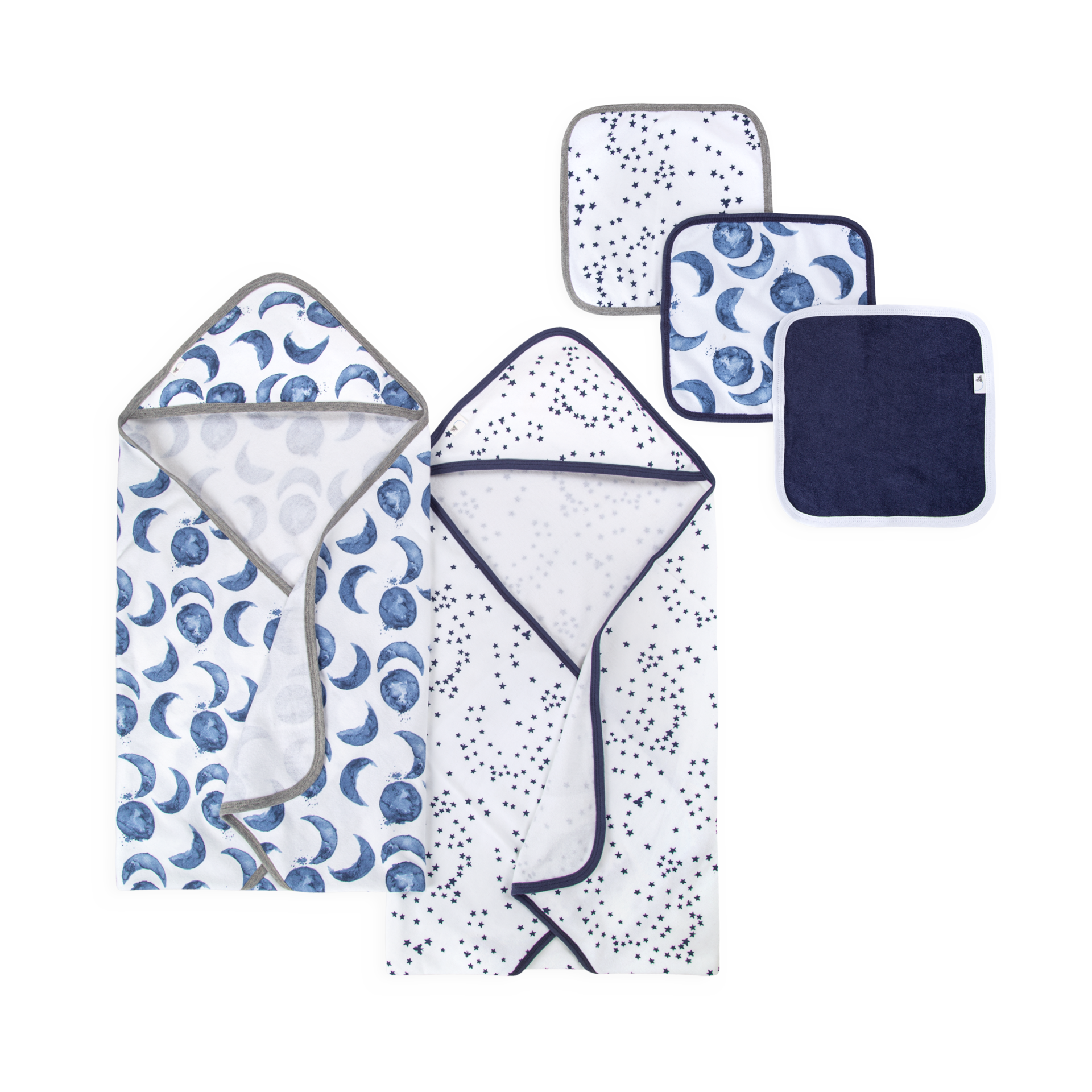 Burt's Bees Baby Organic SinglePly Hooded Towel with Washcloth Hello