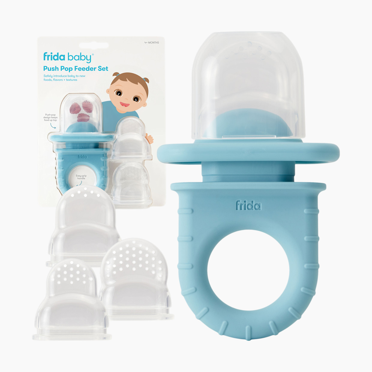 Frida Baby Push Pop Feeder Set - Blue.
