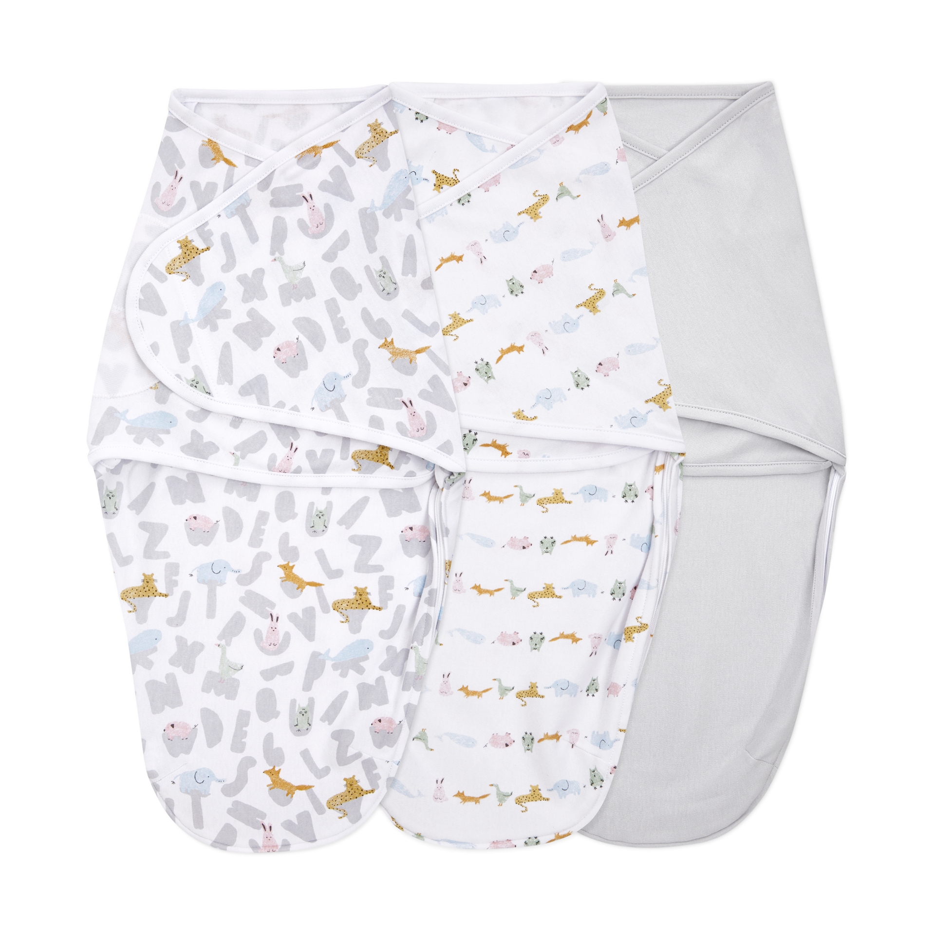 Aden + Anais Essentials Cotton Wrap Swaddles (3 Pack) Alphabet