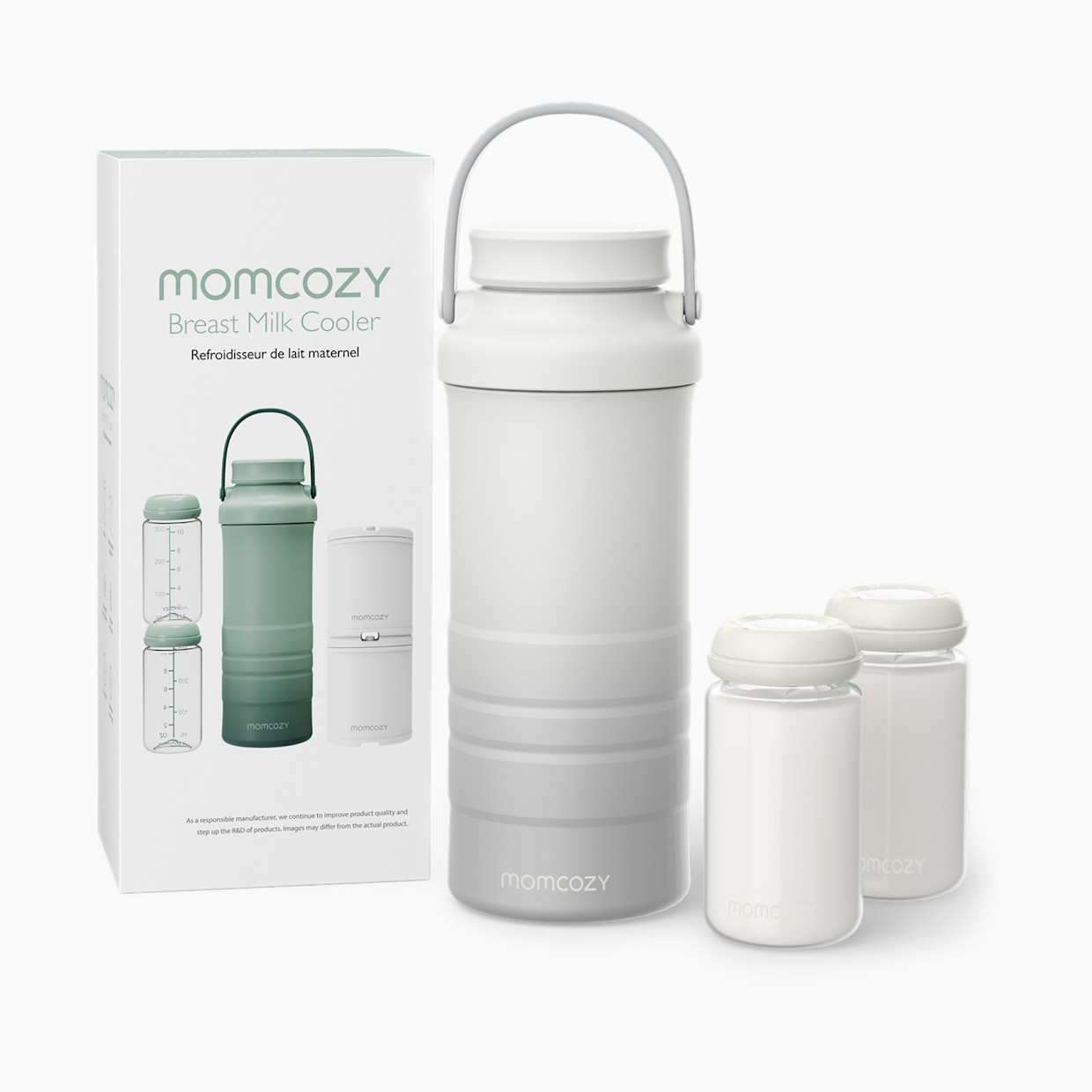 Momcozy Portable Breast Milk Cooler - White Ombre.