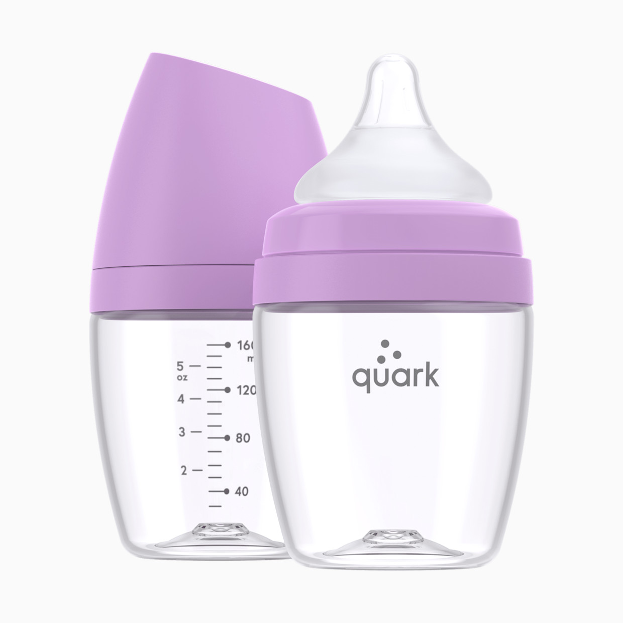 Quark BuubiBottle Hybrid Baby Bottles (2 pack) - Purple, 5oz, 2.