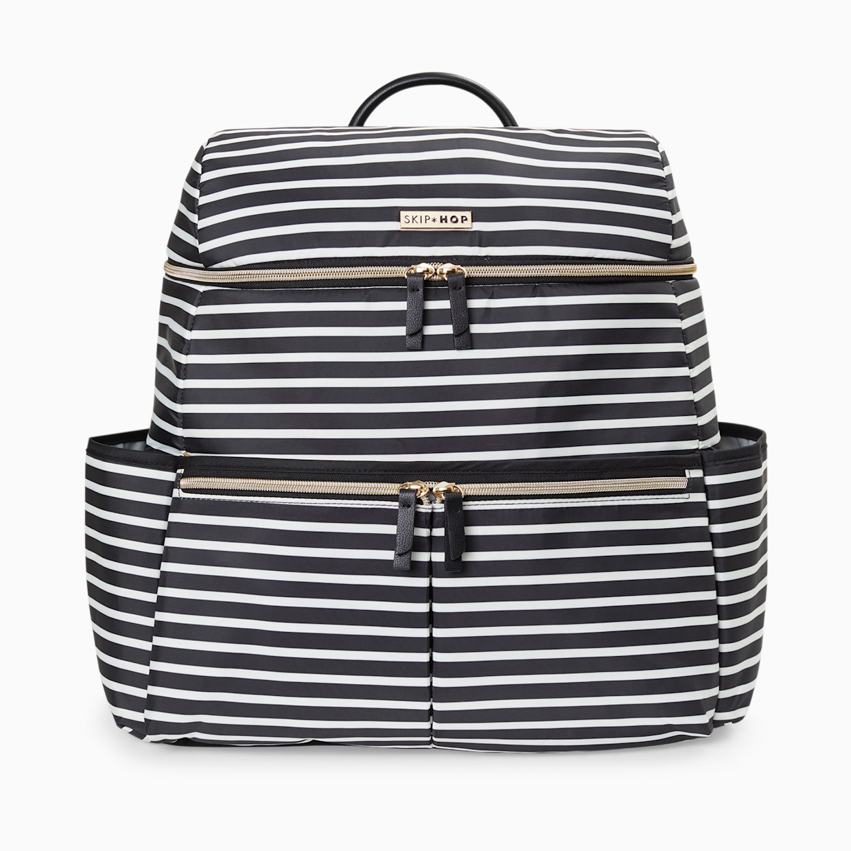 Skip Hop Flatiron Diaper Backpack - Black/White Stripe.