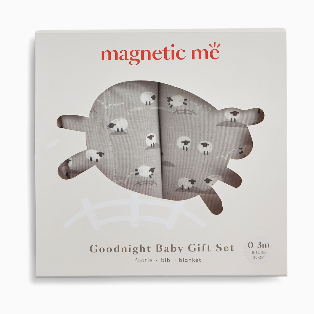 Magnetic Me Modal Magnetic 3 Piece Gift Set - Ba Ba Baby Grey, Newborn.