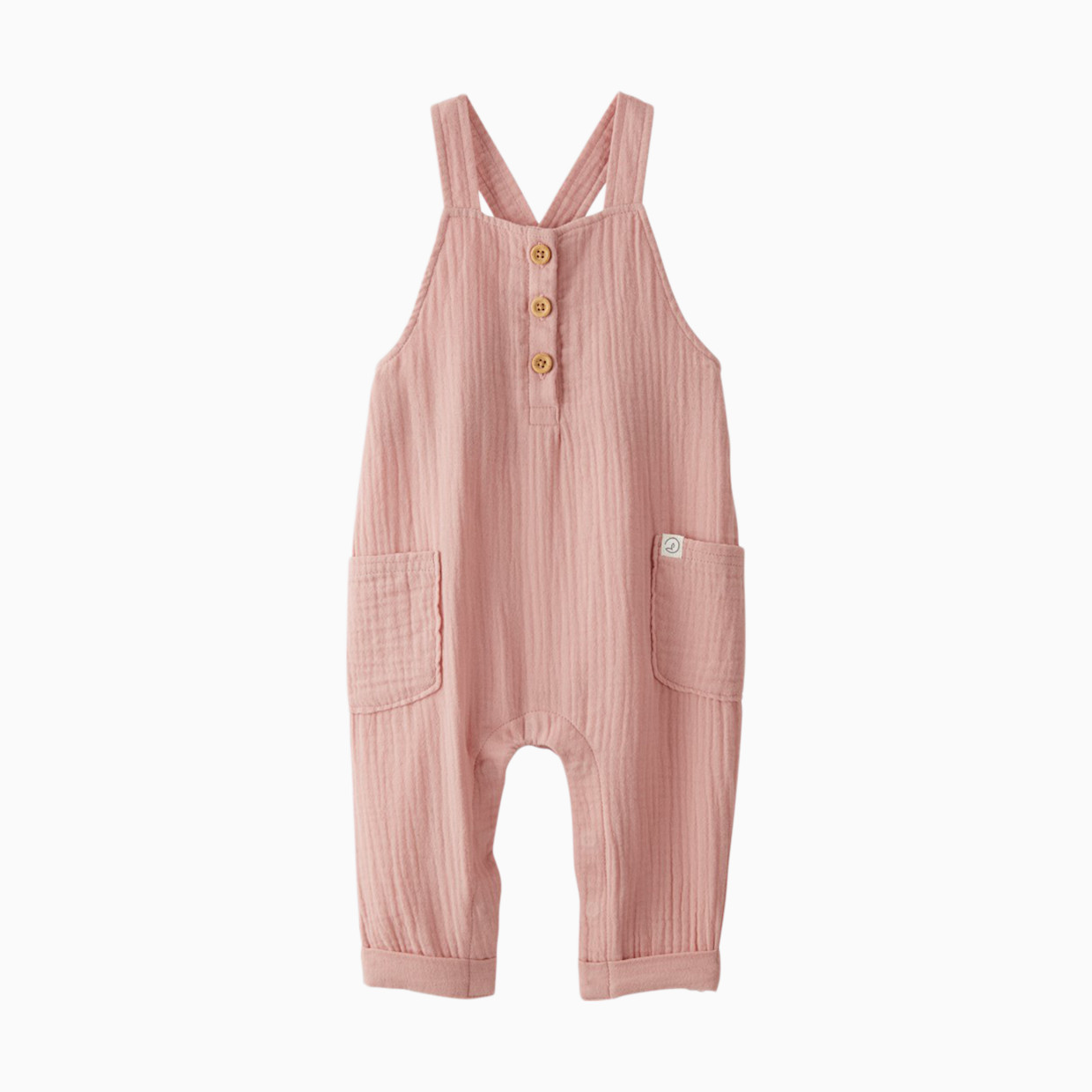 Carter's Little Planet Organic Cotton Gauze Overalls in Blue Creek - Pink, 0-3 M.