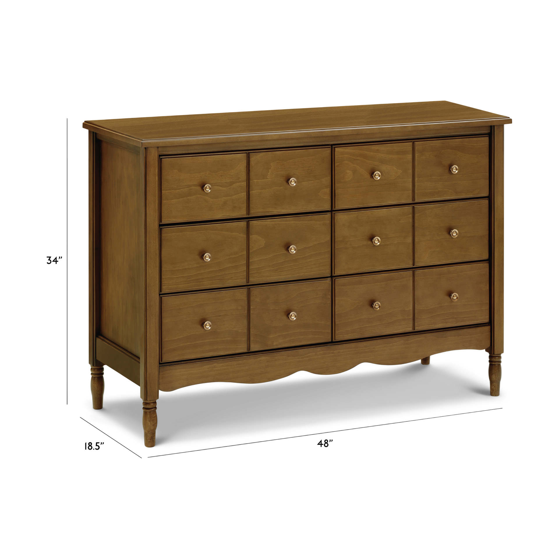 Namesake Liberty 6-Drawer Assembled Dresser - Natural Walnut.