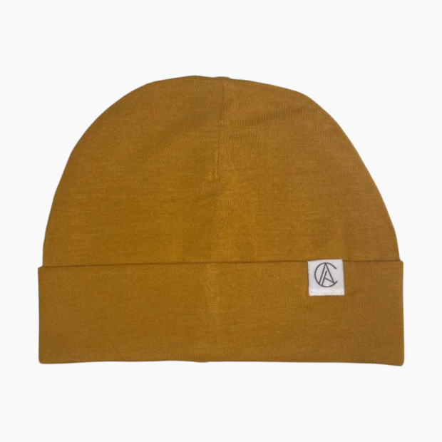Aarin & Co. Satin Lined Jersey Beanie - Ginger, 0-3 M.