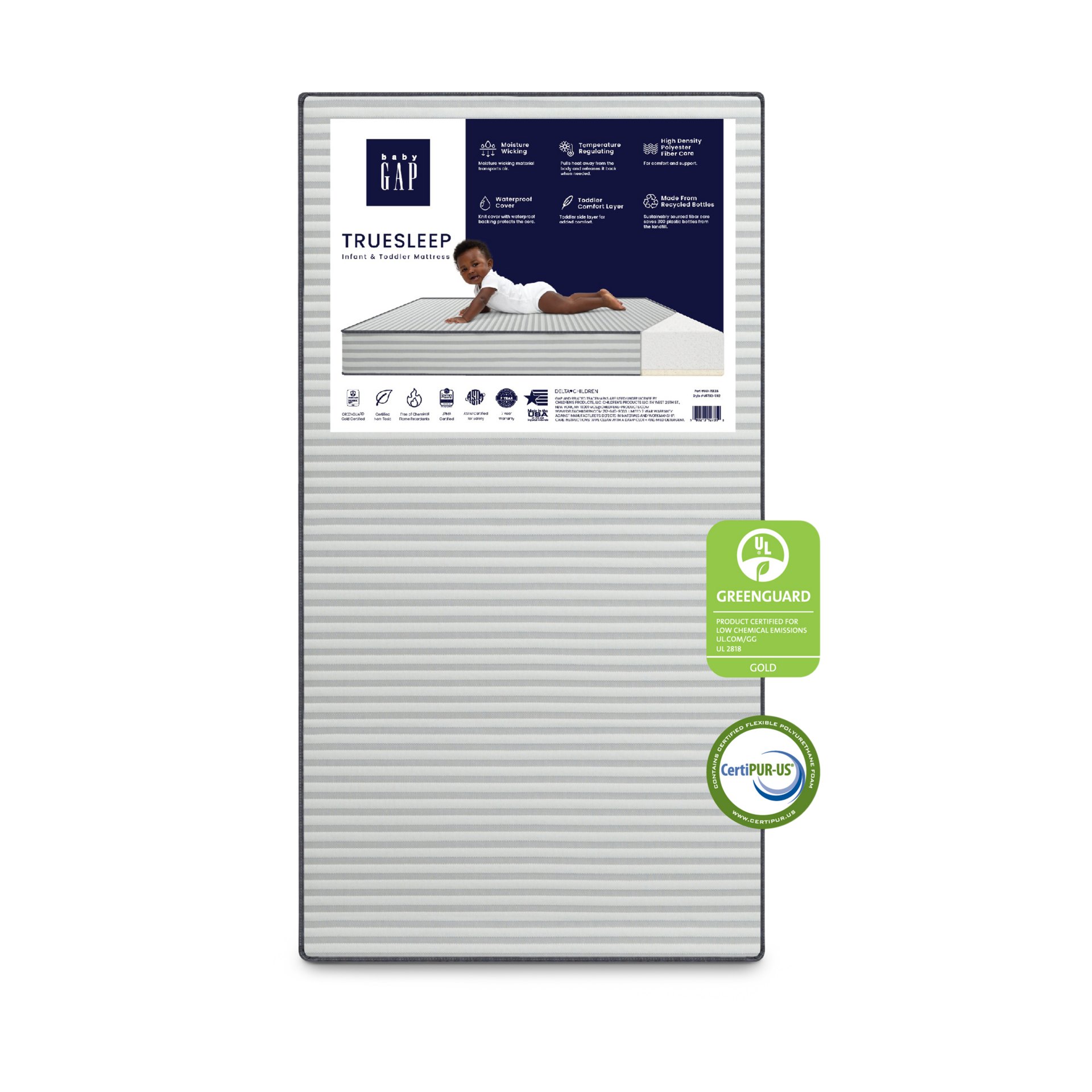 Delta Children babyGap TrueSleep Crib and Toddler Mattress.