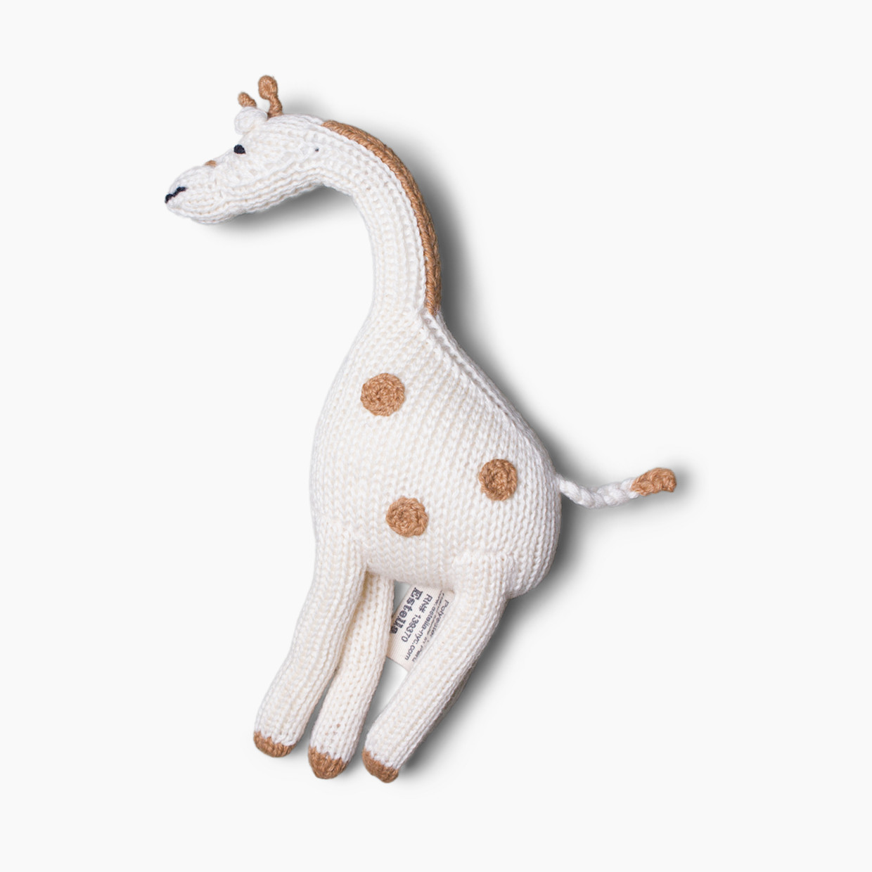 Estella Organic Cotton Handmade Baby Rattle - Giraffe.