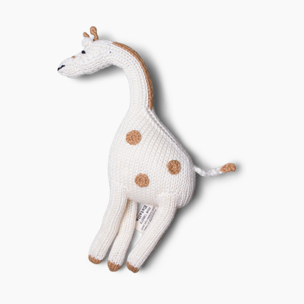 Estella Organic Cotton Handmade Baby Rattle - Giraffe.