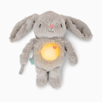 Ingenuity Sylvi Cuddle Pal Daytime Baby Soother, Cry Activated, 8 Soothing Songs, 0+M - Plush Bunny