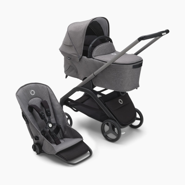 Bugaboo Dragonfly Seat and Bassinet Complete - Graphite/Grey Melange.