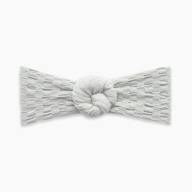 Baby Bling Waffle Bun Headband - Dove Grey.