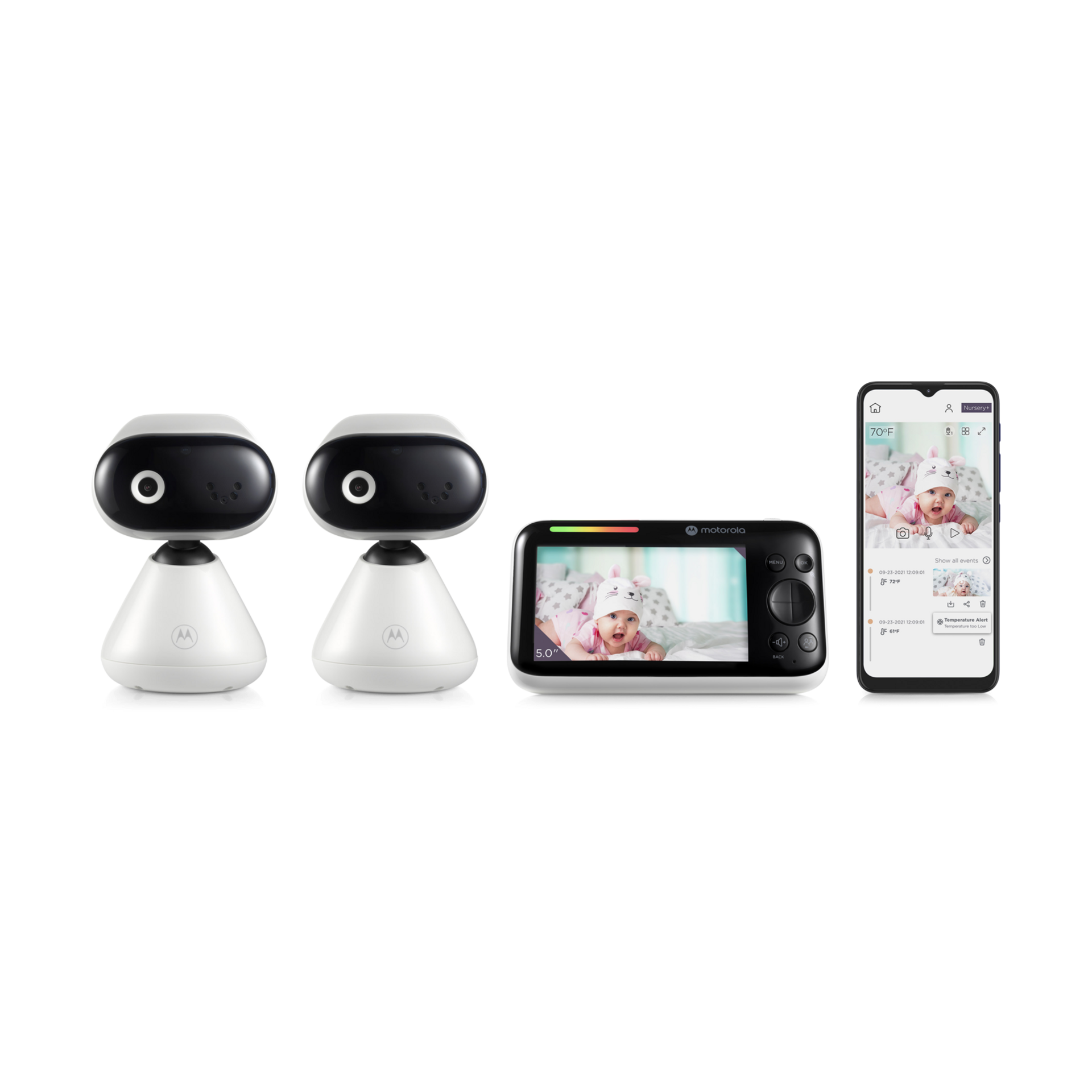 Motorola PIP1500 Connect 5" 1080p Manual Pan/Tilt Video Baby Monitor.