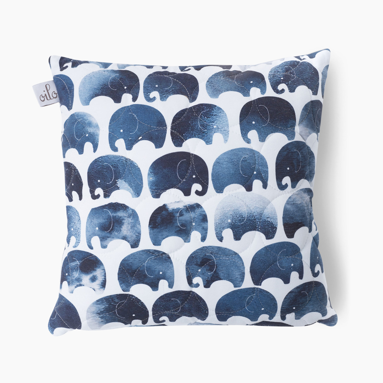 Oilo Studio Quilted Pillow - Elefant Indigo.