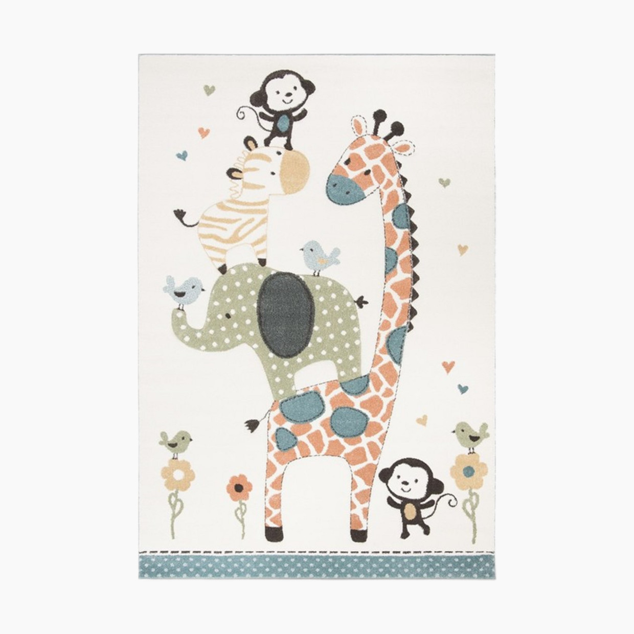 Safavieh Carousel Kids Animal Print Area Rug - Ivory, 7.5' X 5.25'.