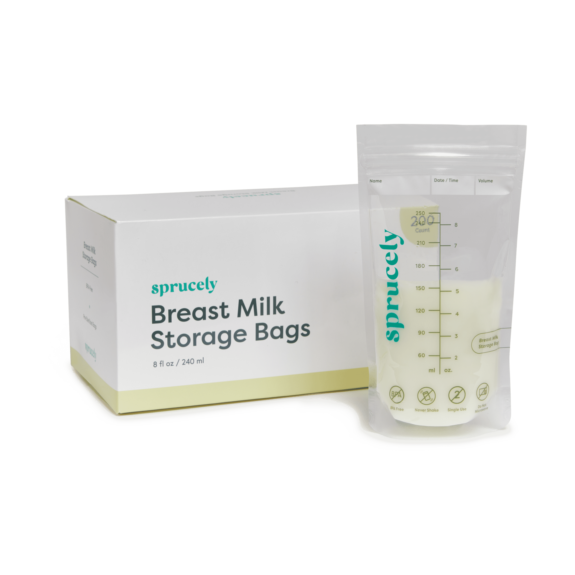 Sprucely Milk Storage Bags.