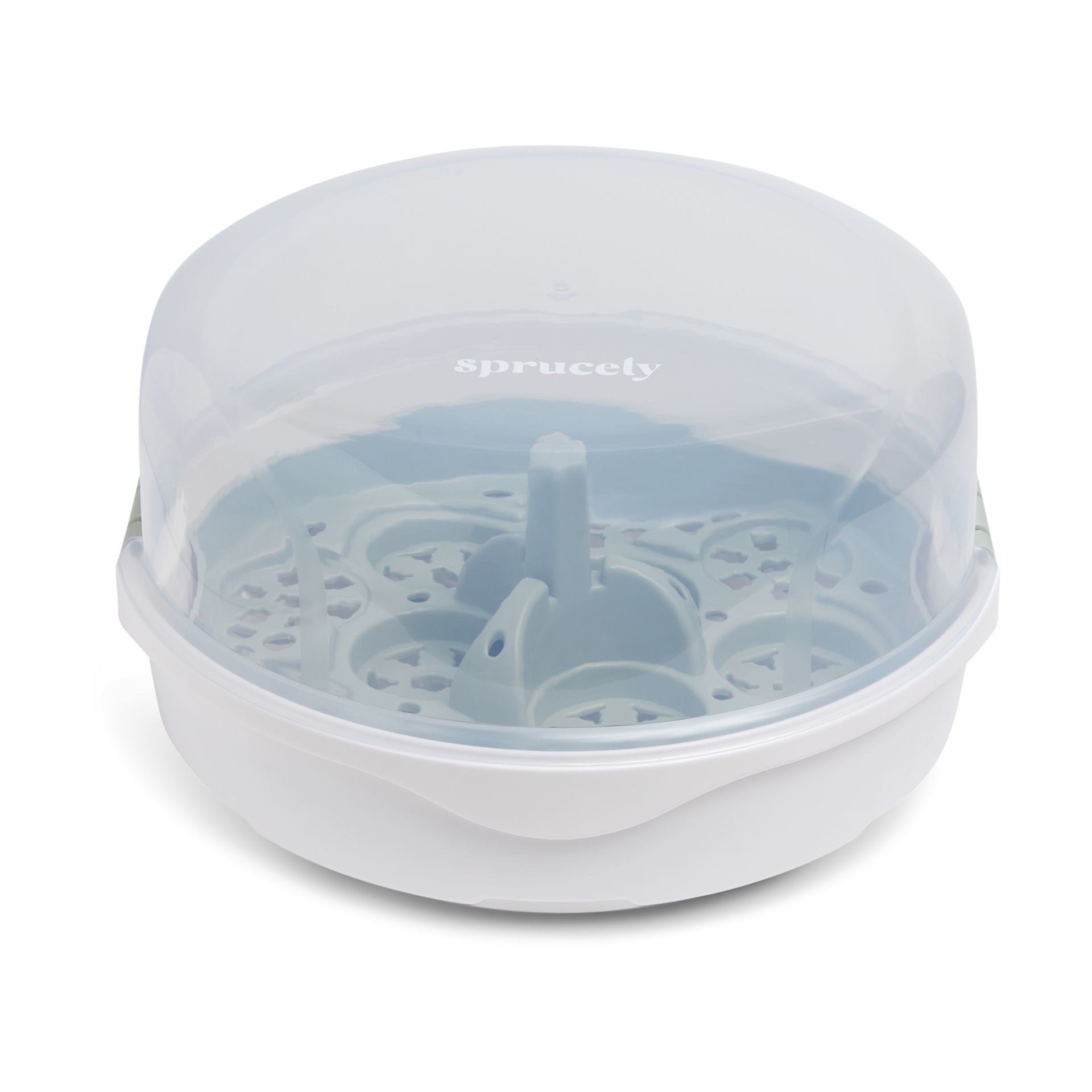 Sprucely Microwave Steam Sterilizer - White/Sage.