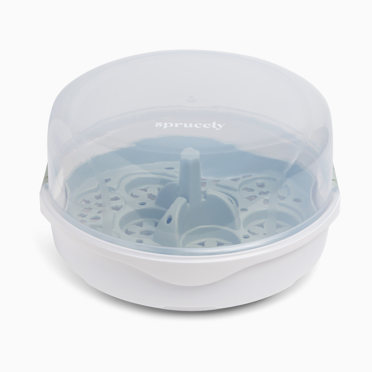 Sprucely Microwave Steam Sterilizer - White/Sage.