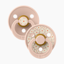 BIBS Pacifiers - Colour Studio 2 Pack | Round Nipple Baby Pacifier | BPA Free Natural Rubber Latex Soother | Made in Denmark | Size 0+ Months | Blush Mix