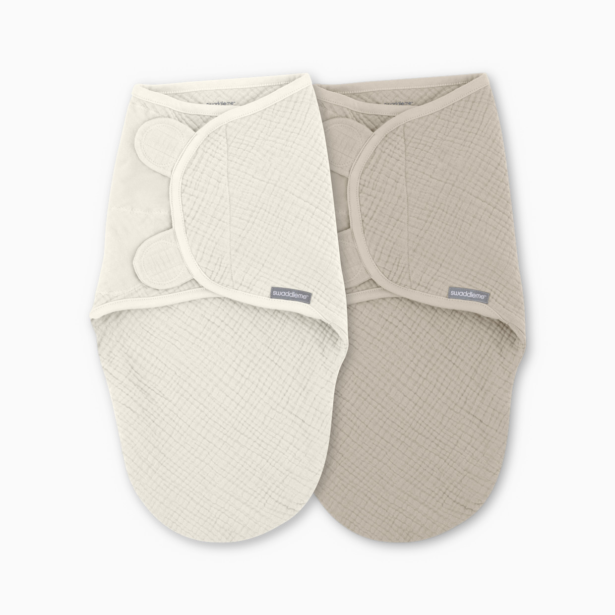 Ingenuity SwaddleMe Muslin Original Swaddle (2-Pack) - Cream/Cashew.