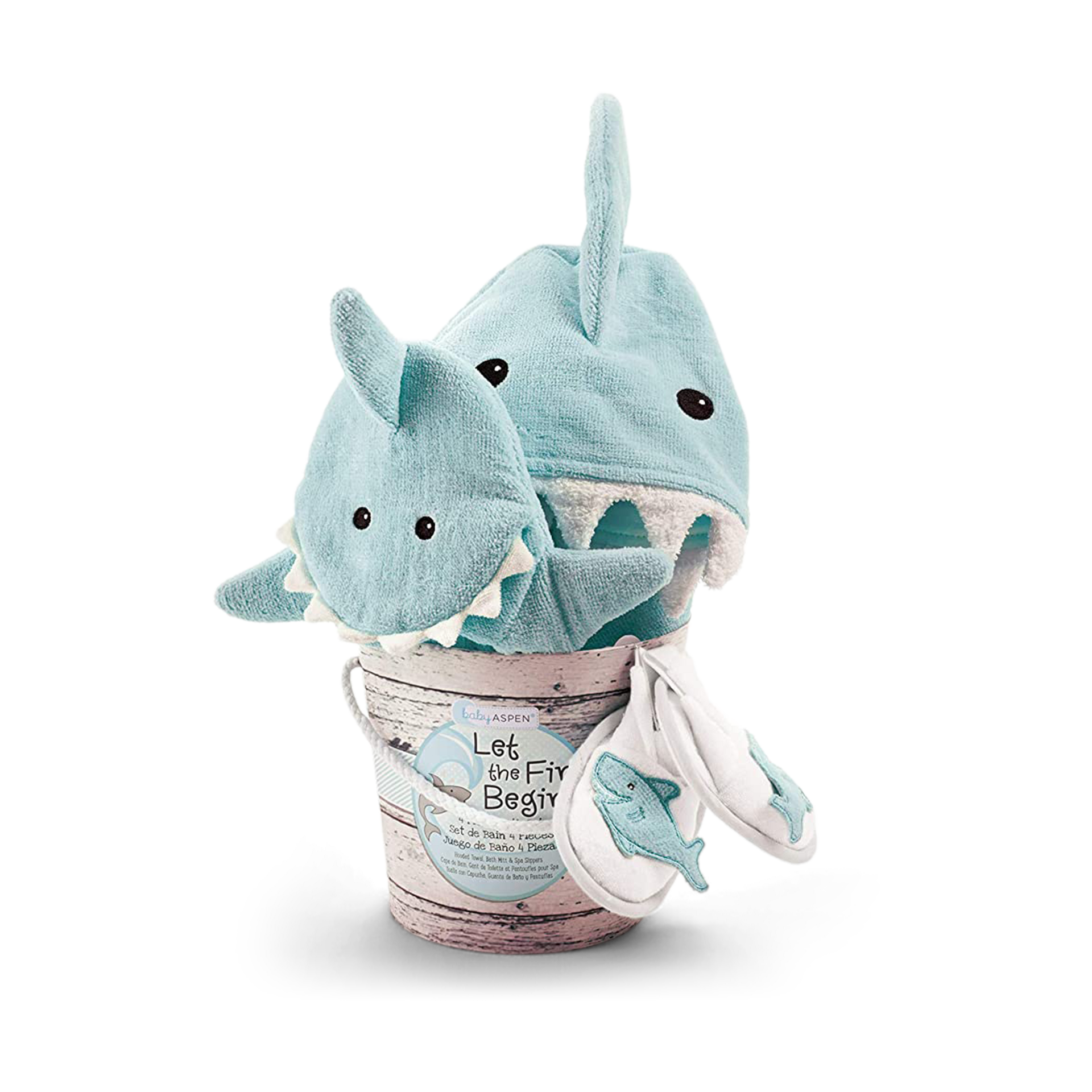 Baby Shark Baby Gift Set -Babies Bath Essentials, Newborn Baby Boy Gift, Shark-Themed Shower Gift