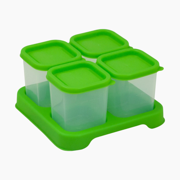 GREEN SPROUTS Fresh Baby Food 4oz Unbreakable Cubes (4 Pack) - Green.