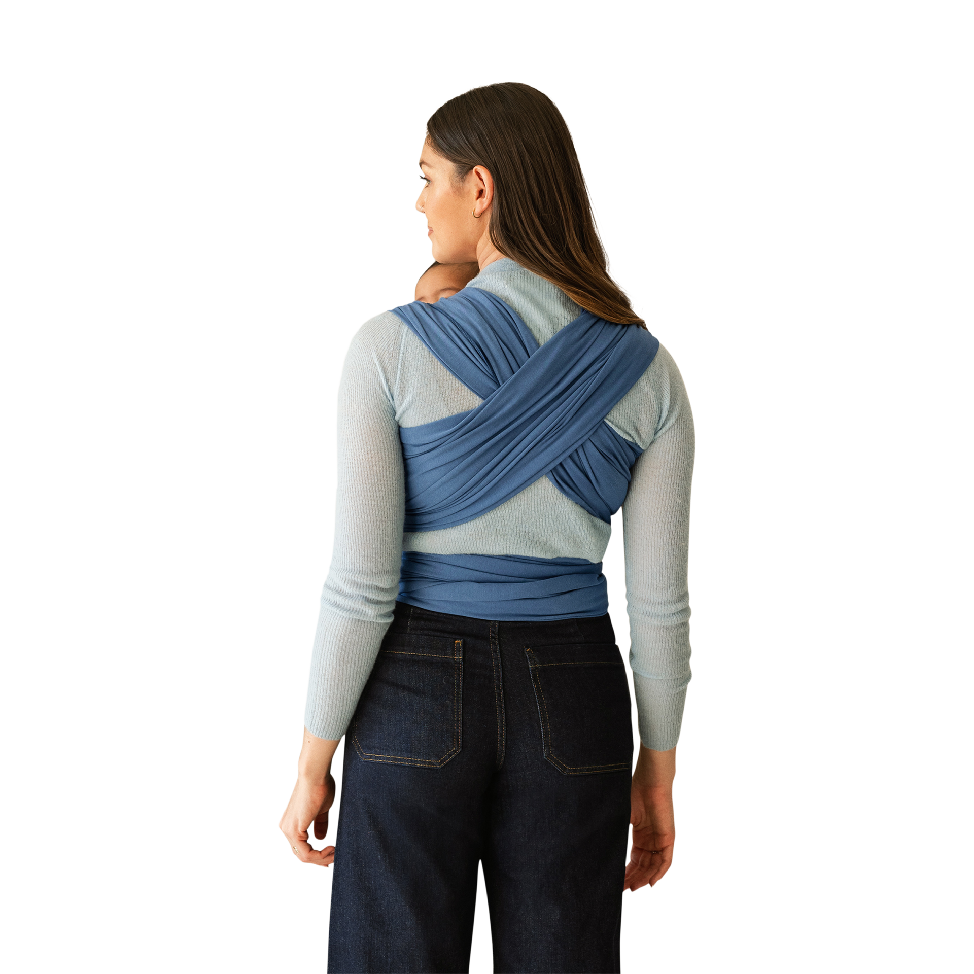 Moby Classic Wrap Carrier - Ocean Blue.