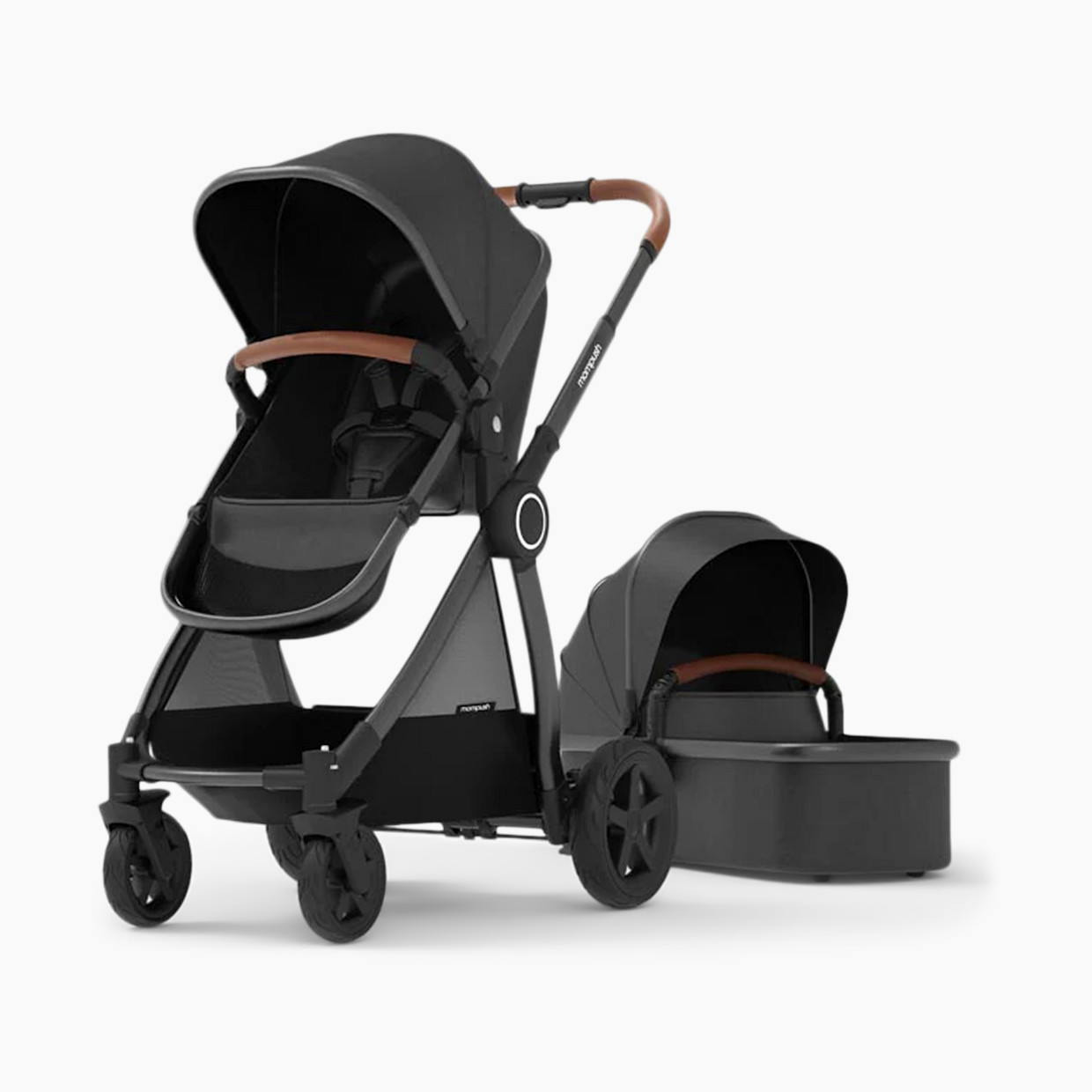 Mompush Ultimate 2 Stroller & Bassinet - Black.