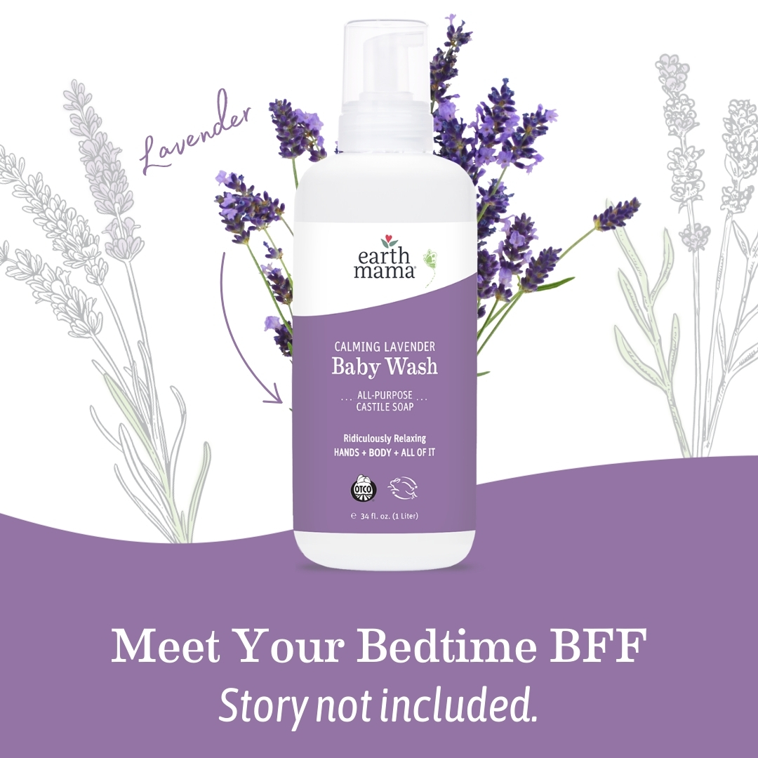 Earth Mama Baby Wash - Calming Lavender, 34 Fl Oz.