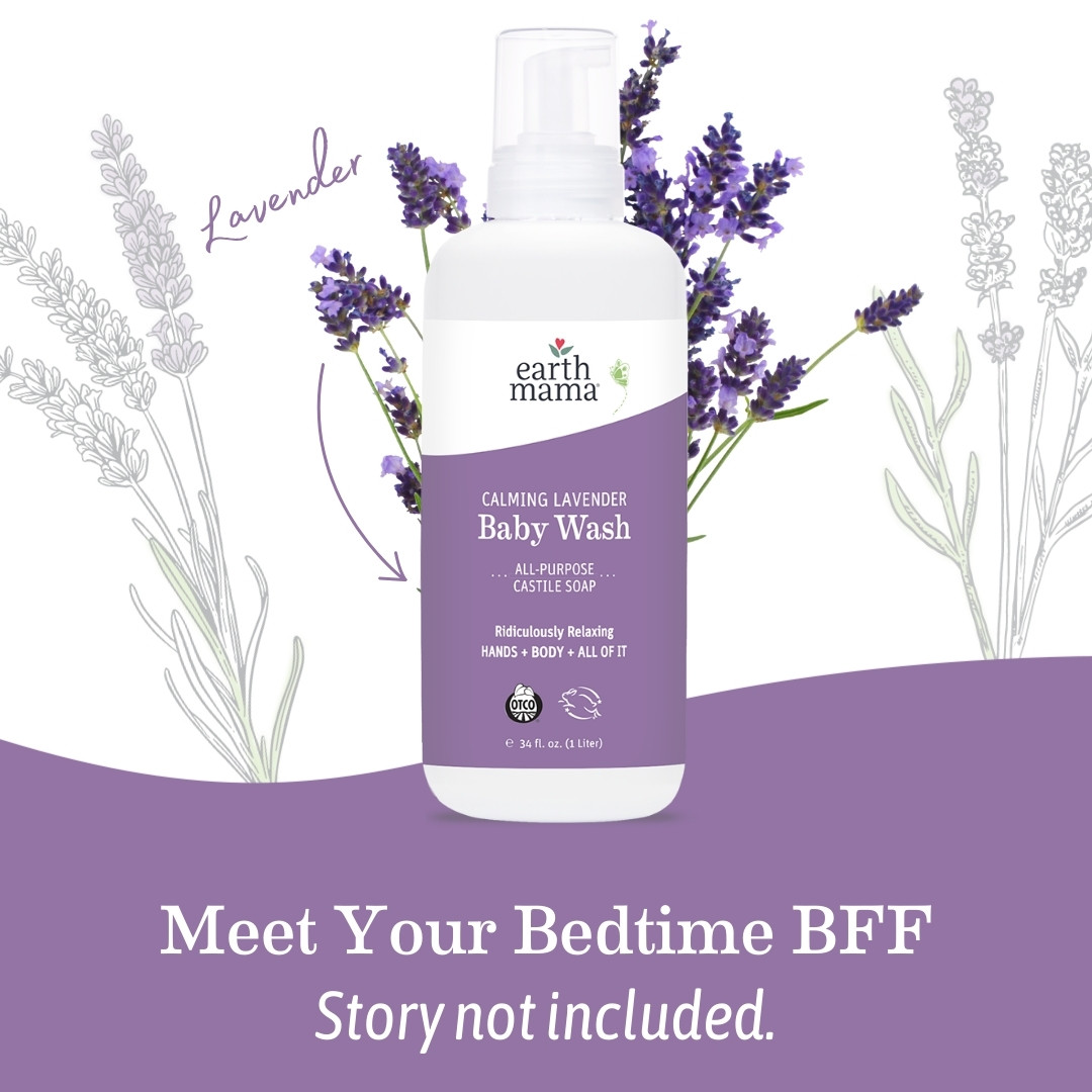 Earth Mama Baby Wash - Calming Lavender, 34 Fl Oz.