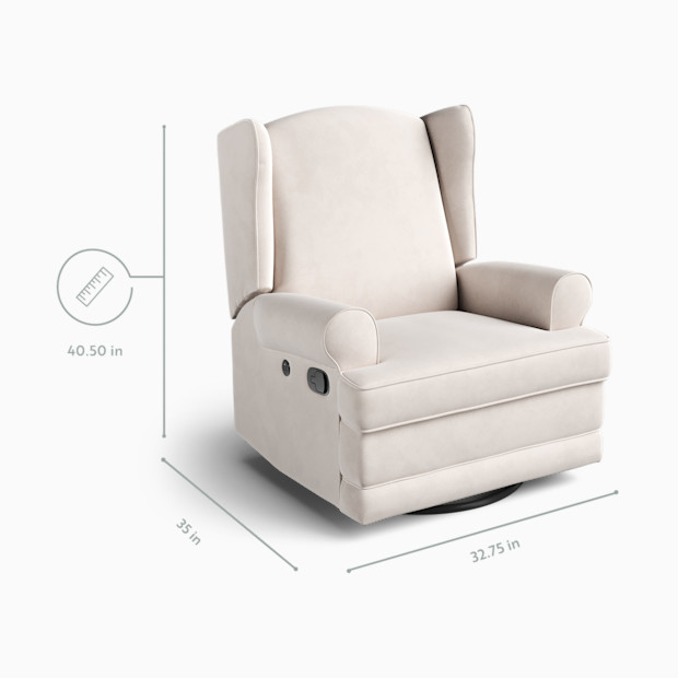 Storkcraft Serenity Wingback Upholstered Recline Glider.