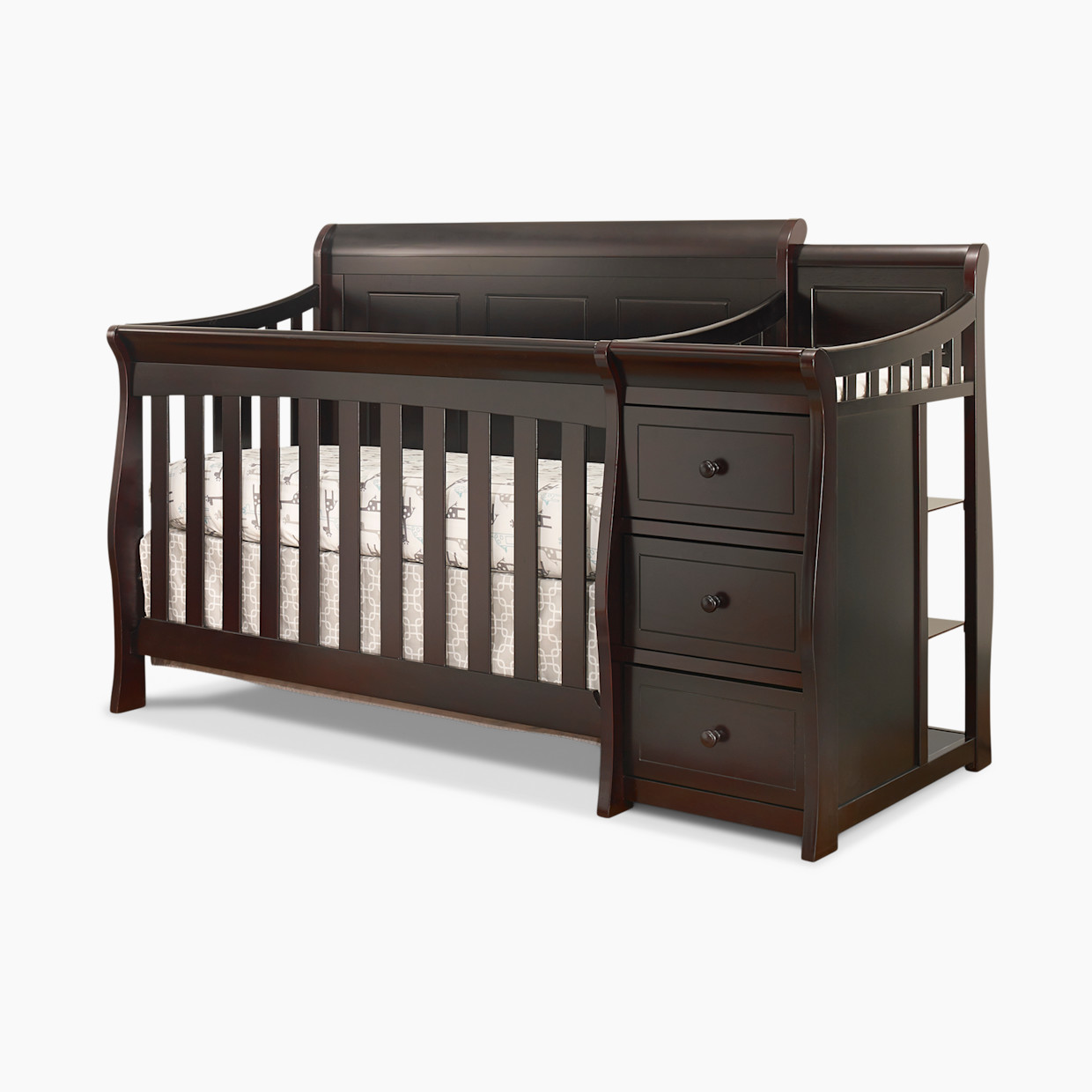Sorelle Princeton Elite Panel Crib & Changer - Espresso.