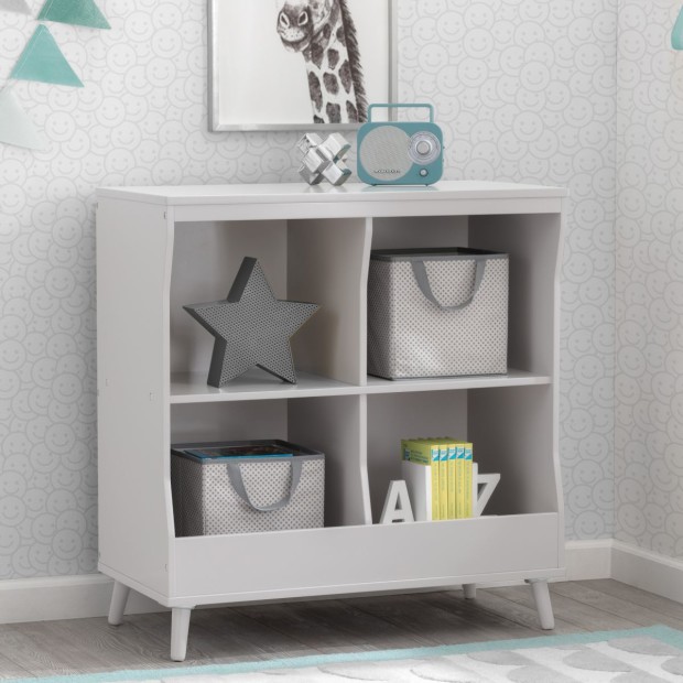 Delta Children Essex Changing Table/Bookcase - Bianca White With Natural.